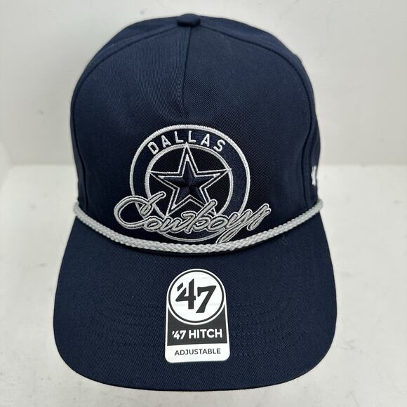 NWT '47 Brand Hitch Dallas Cowboys NFL Snapback Rope Hat Cap Blue Adjustable - Picture 1 of 8